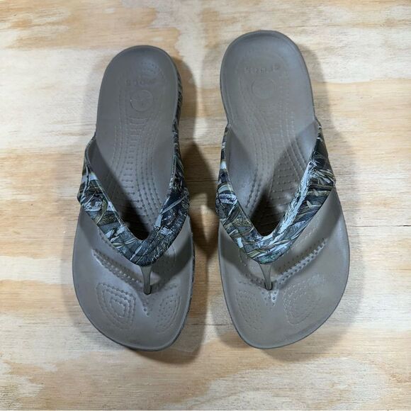 Crocs - Swiftwater Wave Realtree Edge Camo Flip Flop Women’s Size 10 - Picture 2 of 7